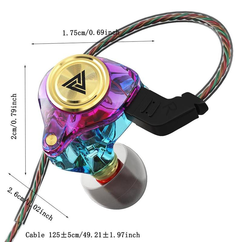 Portable Wired In-Ear Earphone, Wired Headphones with Mic, Hifi Subwoofer Noise Cancelling Earphones for Game Sports, 3D Stereo Sound Headphones for Gym & Sports & Game, Noise Cancelling Headphones