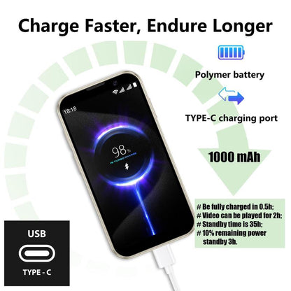 Mini Smart Phone, 3.0 Inch Dual SIM Smartphone, 3G Android 8.1 with 2GB RAM, 16GB Storage, Calling, GPS Bluetooth-Compatible Wifi Portable Micro Tiny Mobile Phone