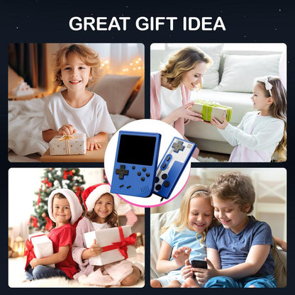 Handheld Games Console Portable, Mini Retro Game Console with 500 Classical FC Games Support for Connecting TV & Two Players, 3.0-Inches Screen 1020Mah Rechargeable Battery, Gift for Kids
