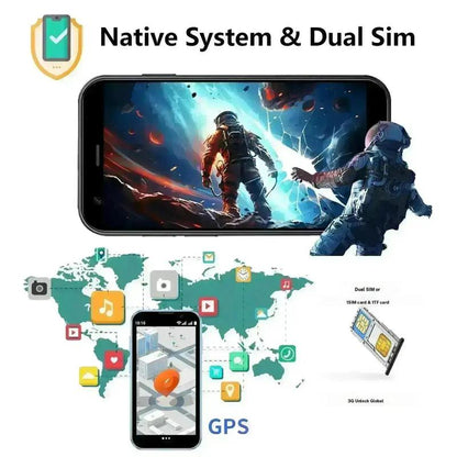 Mini Smart Phone, 3.0 Inch Dual SIM Smartphone, 3G Android 8.1 with 2GB RAM, 16GB Storage, Calling, GPS Bluetooth-Compatible Wifi Portable Micro Tiny Mobile Phone