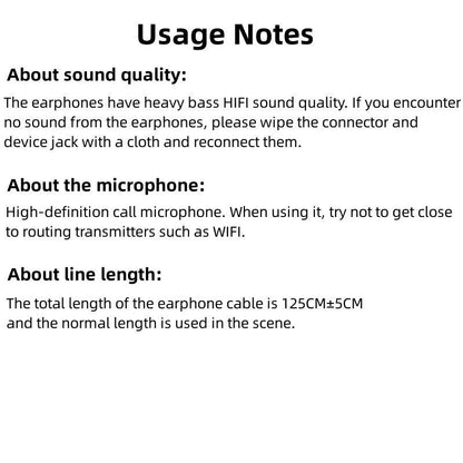 Portable Wired In-Ear Earphone, Wired Headphones with Mic, Hifi Subwoofer Noise Cancelling Earphones for Game Sports, 3D Stereo Sound Headphones for Gym & Sports & Game, Noise Cancelling Headphones