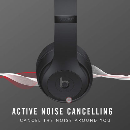 Beats Studio3 Wireless Noise Cancelling Over-Ear Headphones, Apple W1 Headphone Chip, Class 1 Bluetooth, 22 Hours of Listening Time, Built-In Microphone - Matte Black Audio Electronic